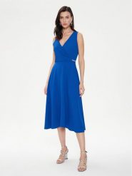 Rinascimento Sukienka koktajlowa CFC0118517003 Niebieski Regular Fit. Niebieskie sukienki damskie Rinascimento, bez wzorów, z syntetyku, wizytowe, bez ramiączek. Za 369.99 zł.
