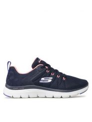 Skechers Sneakersy Elegant Ways 149580 Granatowy. Niebieskie obuwie sportowe damskie Skechers, z meshu, bez zapięcia. Za 189.99 zł.