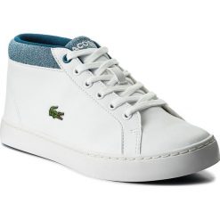 Sneakersy LACOSTE - Straightset Chukka 317 1 Caj 7-34CAJ0015080 Wht/Blu. Białe buty sportowe chłopięce Lacoste, z materiału. W wyprzedaży za 249.00 zł.