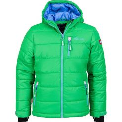 Kurtka narciarska "Hemsedal" w kolorze zielono-błękitnym. Zielone kurtki i płaszcze chłopięce Trollkids, z materiału. W wyprzedaży za 175.95 zł.