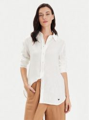Weekend Max Mara Koszula Werner 2415111042 Biały Regular Fit. Białe koszule damskie Weekend Max Mara, bez wzorów, ze lnu, bez kołnierzyka, bez ramiączek. Za 759.99 zł.