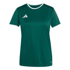 Koszulka damska adidas Entrada 26 Jersey. Brązowe bluzki damskie Adidas, bez wzorów, z jersey, sportowe, bez kołnierzyka, bez ramiączek. Za 60.99 zł.