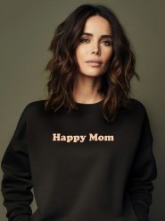 WOOOP Bluza "Happy Mom" w kolorze czarnym rozmiar: L. Czarne bluzy damskie Wooop, l, bez wzorów, z bawełny, bez kaptura. Za 96.37 zł.