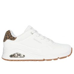 Sneakersy damskie Skechers Uno Jungle Nite. Białe obuwie sportowe damskie Skechers, z poliesteru, bez zapięcia. Za 350.99 zł.