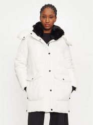 Rinascimento Kurtka zimowa CFC0118343003 Biały Loose Fit. Białe kurtki damskie Rinascimento, na zimę, xs, bez wzorów, z syntetyku, bez kaptura. Za 589.99 zł.