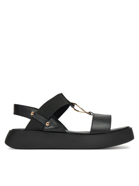 Lasocki Sandały WI23-KEANY-02 Czarny. Czarne sandały damskie Lasocki, bez wzorów, ze skóry, bez obcasa, na płaskiej podeszwie, bez zapięcia. Za 169.99 zł.