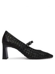 Hispanitas Czółenka RHV264609 C003 Czarny. Czarne czółenka damskie Hispanitas, bez wzorów, z materiału, bez obcasa. Za 609.99 zł.