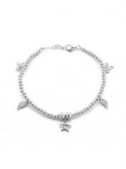 CHARM'S Srebrna bransoletka z zawieszką rozmiar: onesize. Szare bransoletki damskie CHARM'S, srebrne. Za 162.49 zł.