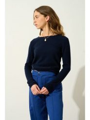 AUTHENTIC CASHMERE Kaszmirowy sweter "Epéna" w kolorze granatowym rozmiar: M. Niebieskie swetry klasyczne damskie AUTHENTIC CASHMERE, m, z kaszmiru, bez kołnierzyka. Za 364.56 zł.