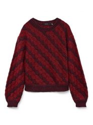 Vero Moda Sweter w kolorze bordowym rozmiar: XL. Czerwone swetry klasyczne damskie Vero Moda, xl, bez kołnierzyka. Za 74.63 zł.