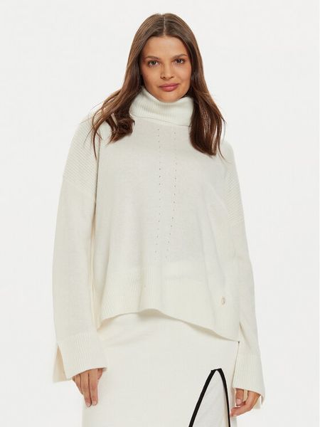 Liu Jo Golf WF4434 MS009 Écru Regular Fit. Golfy damskie Liu Jo, l, bez wzorów, z wełny, bez ramiączek. Za 499.99 zł.