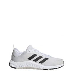 Buty treningowe Everyset. Białe obuwie sportowe damskie Adidas, z materiału, na fitness i siłownię. Za 372.20 zł.