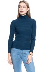 DAMSKI GOLF LEE LS STRIPED RIB TEE WASHED BLUE L40SYLLR 112108738. Niebieskie golfy damskie Lee, l, bez wzorów, bez ramiączek. Za 109.99 zł.
