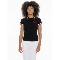 Koszulka polo na czas wolny na co dzień. Czarne koszulki sportowe damskie LEONE 1947 APPAREL, bez wzorów, z bawełny, bez ramiączek, na fitness i siłownię. W wyprzedaży za 67.30 zł.