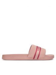 Tommy Hilfiger Klapki Logo Tape Webbing FW0FW09359 Różowy. Czerwone klapki damskie Tommy Hilfiger, bez wzorów, z syntetyku, bez obcasa, bez zapięcia. Za 189.99 zł.