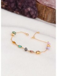 L'Atelier de Gaia Pozłacana bransoletka z perłami i cyrkoniami rozmiar: onesize. Żółte bransoletki damskie L'Atelier de Gaia, pozłacane. Za 74.46 zł.
