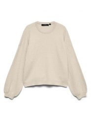 Vero Moda Sweter w kolorze kremowym rozmiar: XS. Brązowe swetry klasyczne damskie Vero Moda, xs, bez kołnierzyka. Za 149.95 zł.