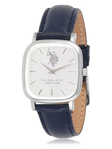 U.S. Polo Assn. Zegarek kwarcowy w kolorze srebrno-granatowo-białym rozmiar: onesize. Niebieskie, analogowe zegarki damskie U.S. Polo Assn., metalowe. Za 197.63 zł.