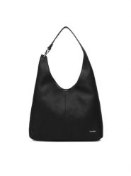 Calvin Klein Torebka Slouchy Leather Md Shoulder Bag LV04F3543G Czarny. Czarne torebki klasyczne damskie Calvin Klein, ze skóry, bez dodatków. Za 1,099.00 zł.