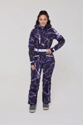 Damski kombinezon narciarski Thunderstruck Shaped. Czarne kombinezony damskie OOSC, s, z aplikacjami, z polaru, eleganckie, bez kołnierzyka, bez ramiączek. Za 1,710.99 zł.