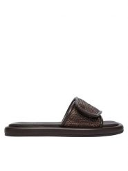 MICHAEL Michael Kors Klapki 40F5SKFA3S Brązowy. Brązowe klapki damskie MICHAEL Michael Kors, bez wzorów, ze skóry, bez obcasa, bez zapięcia. Za 569.99 zł.