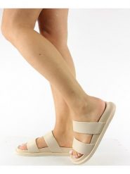 Sixth Sens Klapki w kolorze beżowym rozmiar: 41. Brązowe klapki damskie Sixth Sens, bez wzorów, z otwartym noskiem, bez obcasa, bez zapięcia. Za 41.30 zł.