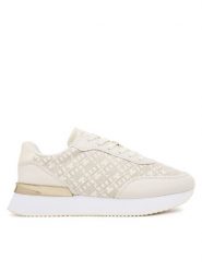 Tommy Hilfiger Sneakersy Chic Monogram Runner FW0FW09051 Écru. Obuwie sportowe damskie Tommy Hilfiger, ze skóry, bez zapięcia. Za 359.99 zł.