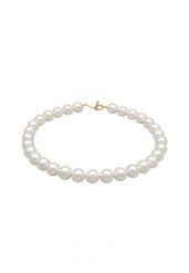 Elli Damski Trend T-Bone z pozłacanymi koralikami Shell Core ze srebra próby srebro 925 Sterling Silver Naszyjniki 1 ct. Białe naszyjniki damskie Elli, z perłą, pozłacane. Za 378.99 zł.