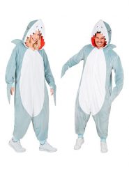 Carnival Party Kombinezon kostiumowy "Shark" w kolorze szaro-białym rozmiar: L/XL. Białe kombinezony damskie Carnival Party, l, bez wzorów, bez kołnierzyka, bez ramiączek, krótkie. Za 130.99 zł.