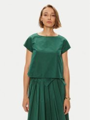 Weekend Max Mara Bluzka Parana 2425166021 Zielony Regular Fit. Zielone bluzki damskie Weekend Max Mara, bez wzorów, z bawełny, bez kołnierzyka, bez ramiączek. Za 339.99 zł.