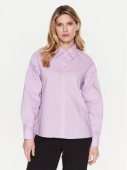 Silvian Heach Koszula GPP23391CA Fioletowy Regular Fit. Fioletowe koszule damskie Silvian Heach, bez wzorów, z bawełny, bez kołnierzyka, bez ramiączek. Za 649.99 zł.