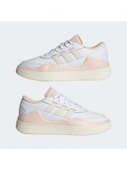 Adidas Sneakersy "Osade" w kolorze biało-jasnoróżowym rozmiar: 38,5. Białe obuwie sportowe damskie Adidas, z materiału, bez zapięcia. Za 325.95 zł.