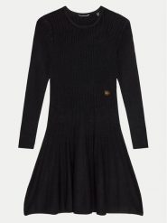 Guess Sukienka dzianinowa J4YK30 Z2YJ2 Czarny Regular Fit. Czarne sukienki dziewczęce Guess, z aplikacjami, z dzianiny, bez ramiączek, proste. Za 199.99 zł.