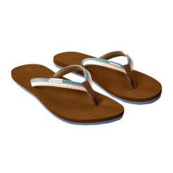 Japonki plażowe damskie Rip Curl Freedom 5272 Stripe. Brązowe klapki damskie Rip Curl, bez wzorów, bez obcasa, bez zapięcia. Za 66.99 zł.