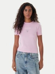 Guess Jeans T-Shirt W6RI15 J1314 Różowy Regular Fit. Czerwone t-shirty damskie Guess Jeans, xs, z aplikacjami, z bawełny, bez kołnierzyka. Za 139.99 zł.