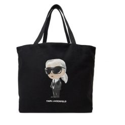 Torebka KARL LAGERFELD. Czarne shopper bag KARL LAGERFELD, bez wzorów, bez dodatków. Za 369.99 zł.