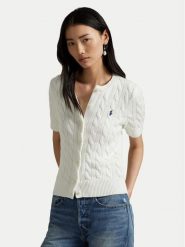 Polo Ralph Lauren Kardigan 211966720001 Biały Slim Fit. Białe kardigany damskie Polo Ralph Lauren, xs, bez wzorów, z bawełny. Za 840.99 zł.