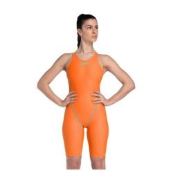Strój startowy Arena Powerskin ST NEXT Damski Open Back Orange LE UK 34. Brązowe kombinezony damskie Arena, xs, bez wzorów, sportowe, bez kołnierzyka, bez ramiączek. Za 519.99 zł.