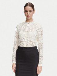 Morgan Koszula 261-TINA Kremowy Regular Fit. Białe koszule damskie Morgan, xs, bez wzorów, z poliamidu, bez kołnierzyka, bez ramiączek. Za 269.99 zł.
