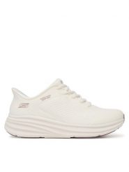 Skechers Sneakersy Bobs Skillz 117756/WHT Biały. Białe obuwie sportowe damskie Skechers, z materiału, bez zapięcia. Za 359.99 zł.