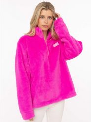 Zwillingsherz Bluza polarowa w kolorze różowym rozmiar: L. Różowe bluzy damskie Zwillingsherz, l, bez wzorów, z polaru, bez kaptura. Za 123.95 zł.