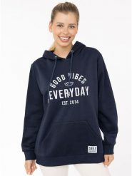 Zwillingsherz Bluza "Everyday" w kolorze granatowym rozmiar: L/XL. Niebieskie bluzy damskie Zwillingsherz, l, bez wzorów, z kapturem. Za 178.79 zł.