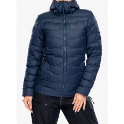 Kurtka puchowa damska Haglofs ROC Flash Down Hood. Niebieskie kurtki damskie Haglöfs, bez wzorów, z puchu, bez kaptura. Za 933.99 zł.