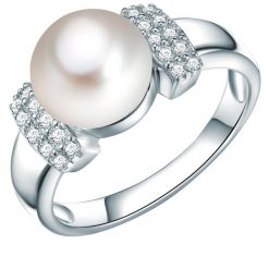 Valero Pearls Pierścionek z perłą srebro wysokiej próby Cyrkonia Perła hodowlana słodkowodna srebrny Pierścionki 1 ct Damski. Szare pierścionki damskie Valero Pearls, z cyrkonią, srebrne. Za 289.99 zł.
