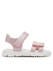Calvin Klein Jeans Sandały V1A2-82039-1013 M Różowy. Czerwone sandały dziewczęce Calvin Klein Jeans, z jeansu, bez obcasa, bez zapięcia. Za 159.99 zł.