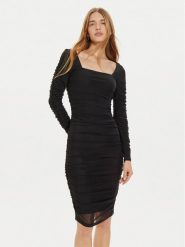 Marciano Guess Sukienka koktajlowa 4BGK18 6286A Czarny Slim Fit. Czarne sukienki damskie Marciano Guess, z aplikacjami, z syntetyku, wizytowe, bez ramiączek. Za 499.99 zł.