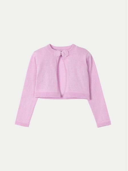 Mayoral Kardigan 321 Różowy Regular Fit. Czerwone swetry dziewczęce Mayoral, bez wzorów, z bawełny, bez kołnierzyka, bez ramiączek. Za 67.99 zł.