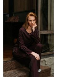 &Co Woman Bluzka "Melina" w kolorze bordowym rozmiar: S. Czerwone bluzki damskie &Co Woman, s, bez wzorów, bez kołnierzyka, bez ramiączek. Za 138.87 zł.