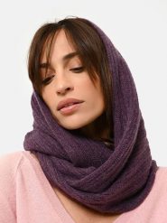 Just Cashmere Kaszmirowy szal-koło "Hutton" w kolorze fioletowym - 65 x 50 cm rozmiar: onesize. Różowe szaliki damskie Just Cashmere, bez wzorów, z kaszmiru. Za 304.99 zł.