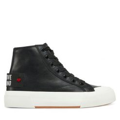 Trampki LOVE MOSCHINO. Czarne trampki damskie Love Moschino, bez wzorów, bez zapięcia. Za 499.99 zł.